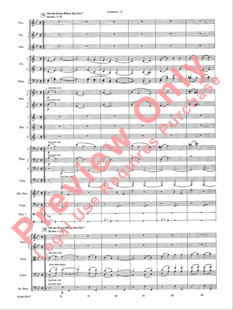 My Fair Lady (Medley) Full Orchestra scores gallery preview page 14