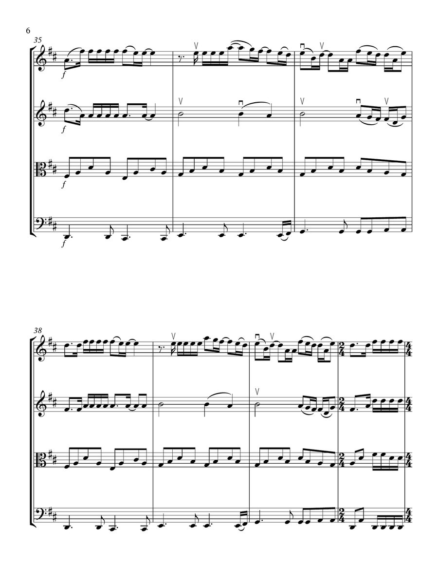 I Don't Want To Miss A Thing String Quartet scores gallery preview page 6