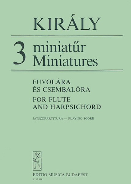 Three Miniatures for Flute and Harpsichord