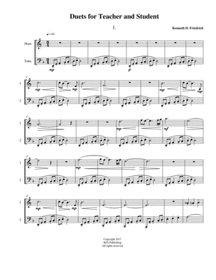 Duets for Teacher and Student - horn/tuba version