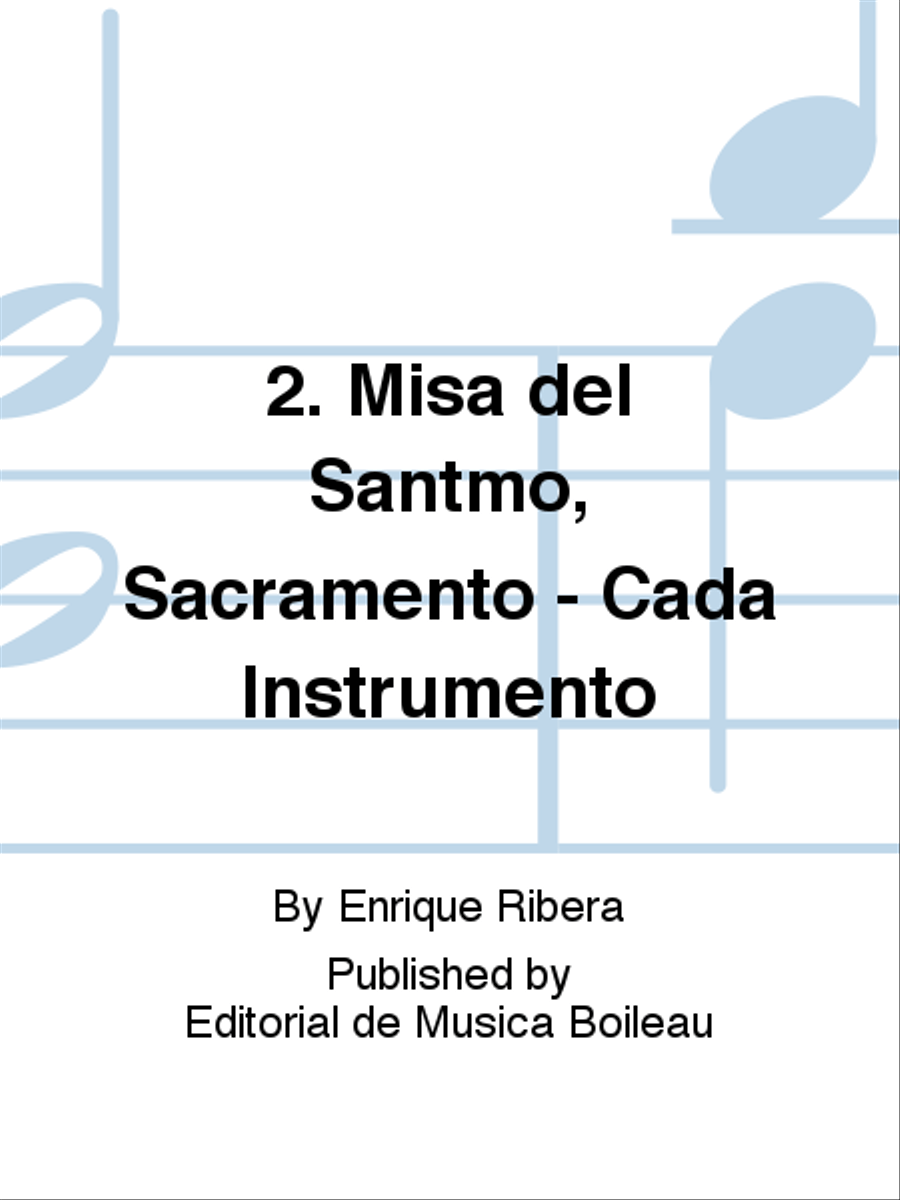 2. Misa del Santmo, Sacramento - Cada Instrumento Orchestra scores gallery preview page 1