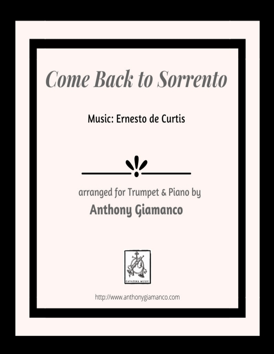 COME BACK TO SORRENTO - trumpet and piano Trumpet Solo scores gallery preview page 1