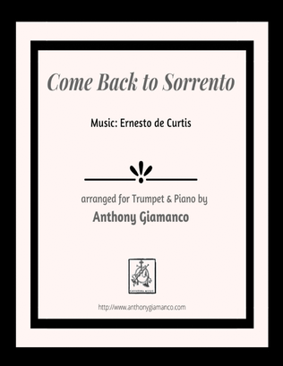 COME BACK TO SORRENTO - trumpet and piano