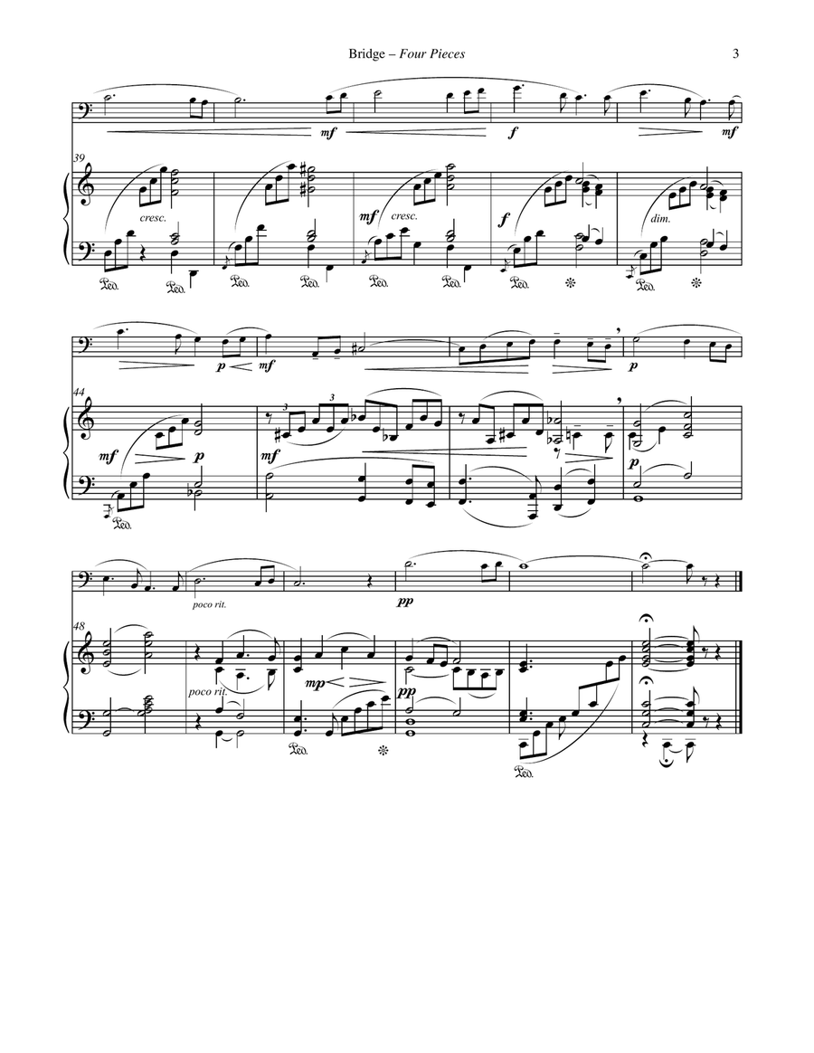 Four Pieces for Euphonium & Piano Euphonium scores gallery preview page 3
