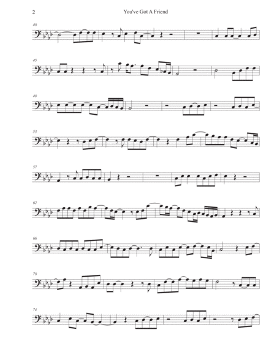 You've Got A Friend Trombone Solo scores gallery preview page 2