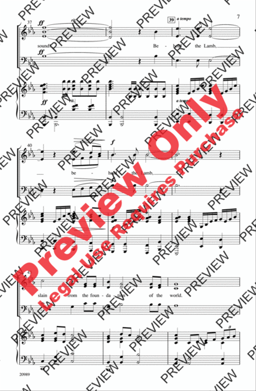 Behold the Lamb 3-Part scores gallery preview page 7