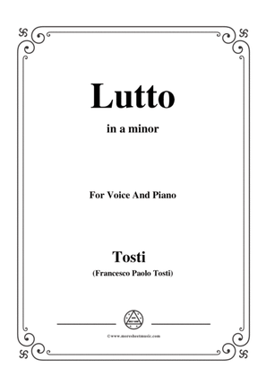 Book cover for Tosti-Lutto in a minor,for Voice and Piano