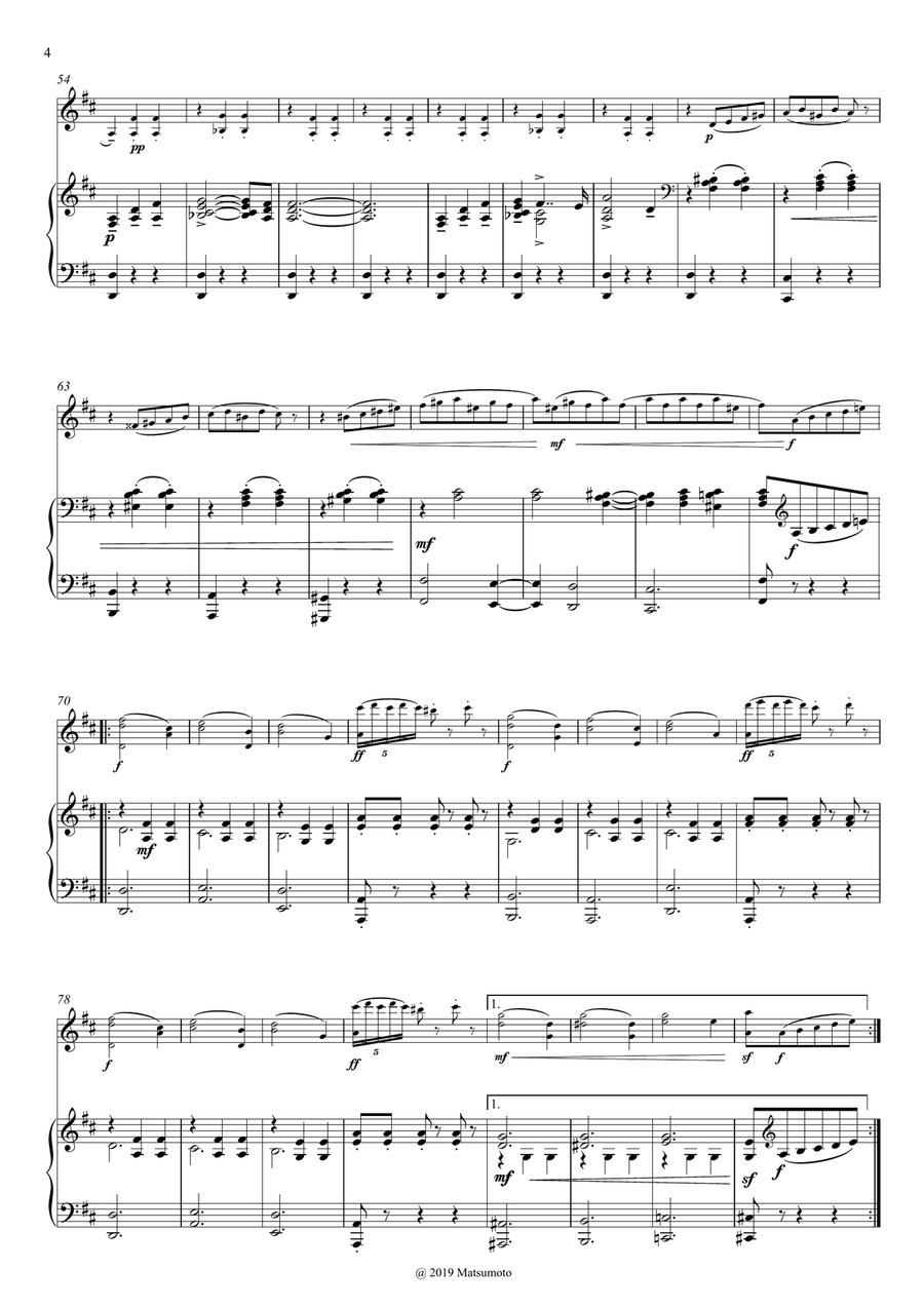 The Nutcracker - Valse des Fleurs for violin and piano Chamber Music scores gallery preview page 4