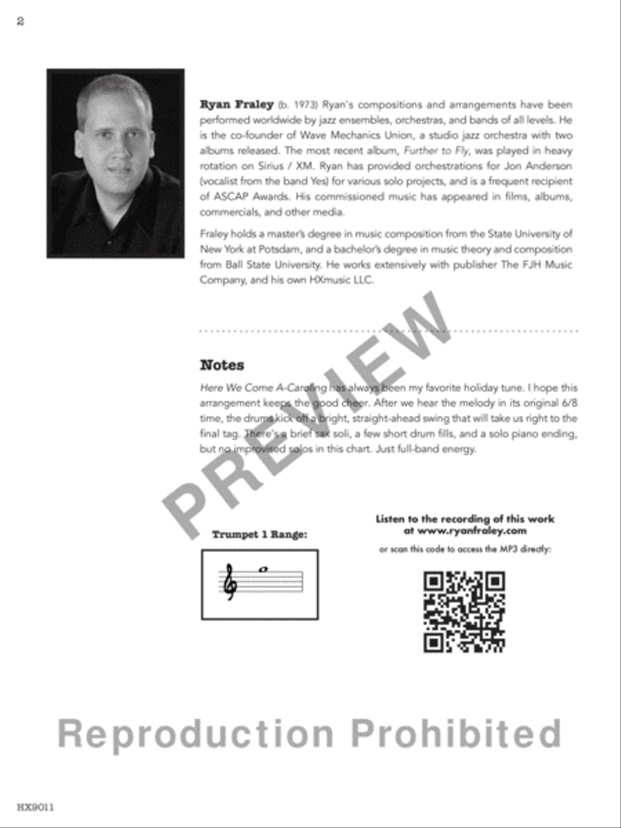 The Wassail Song Jazz Ensemble scores gallery preview page 3