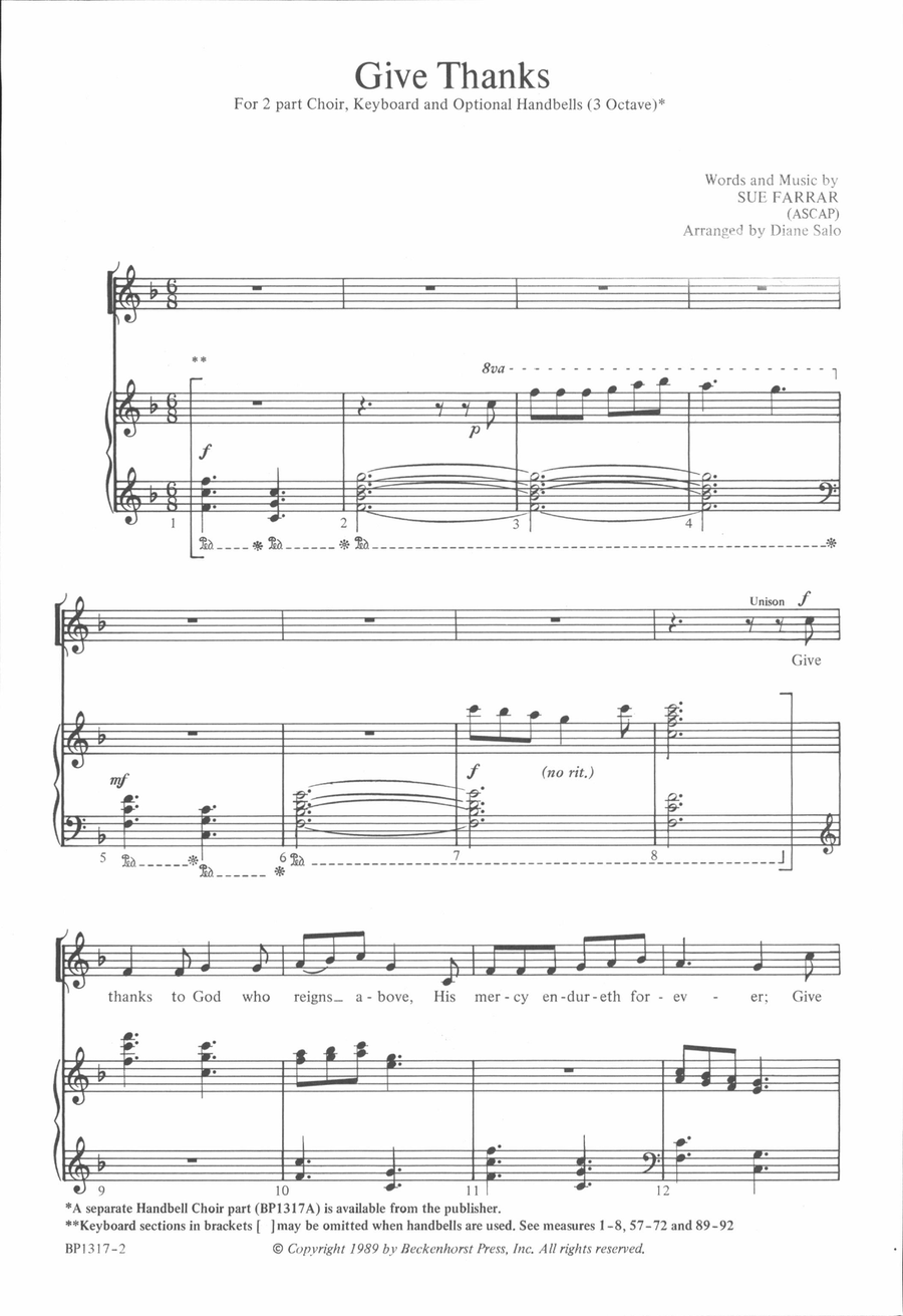 <br>Sheet music extract