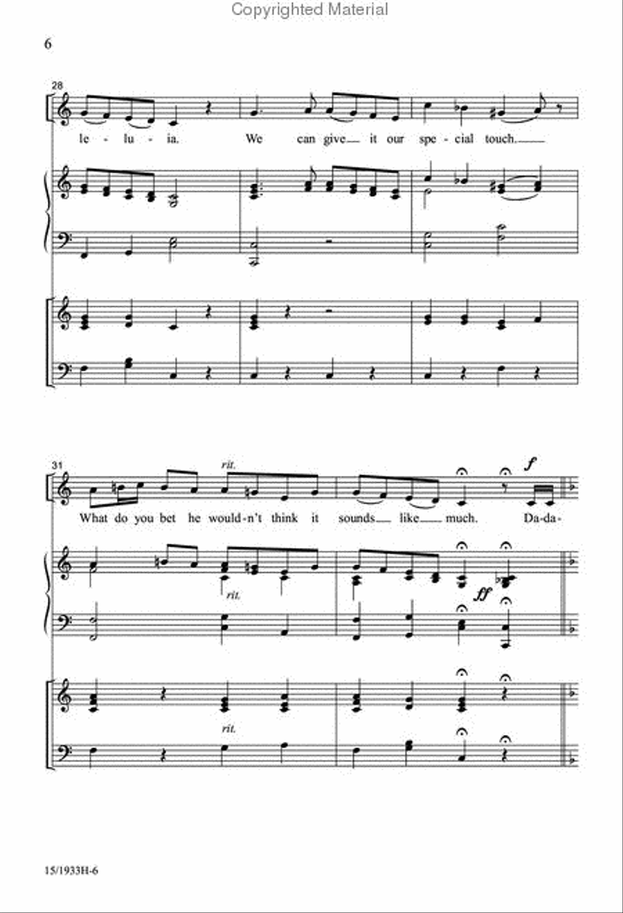 Classical Boomwhackers Unison Choir scores gallery preview page 6