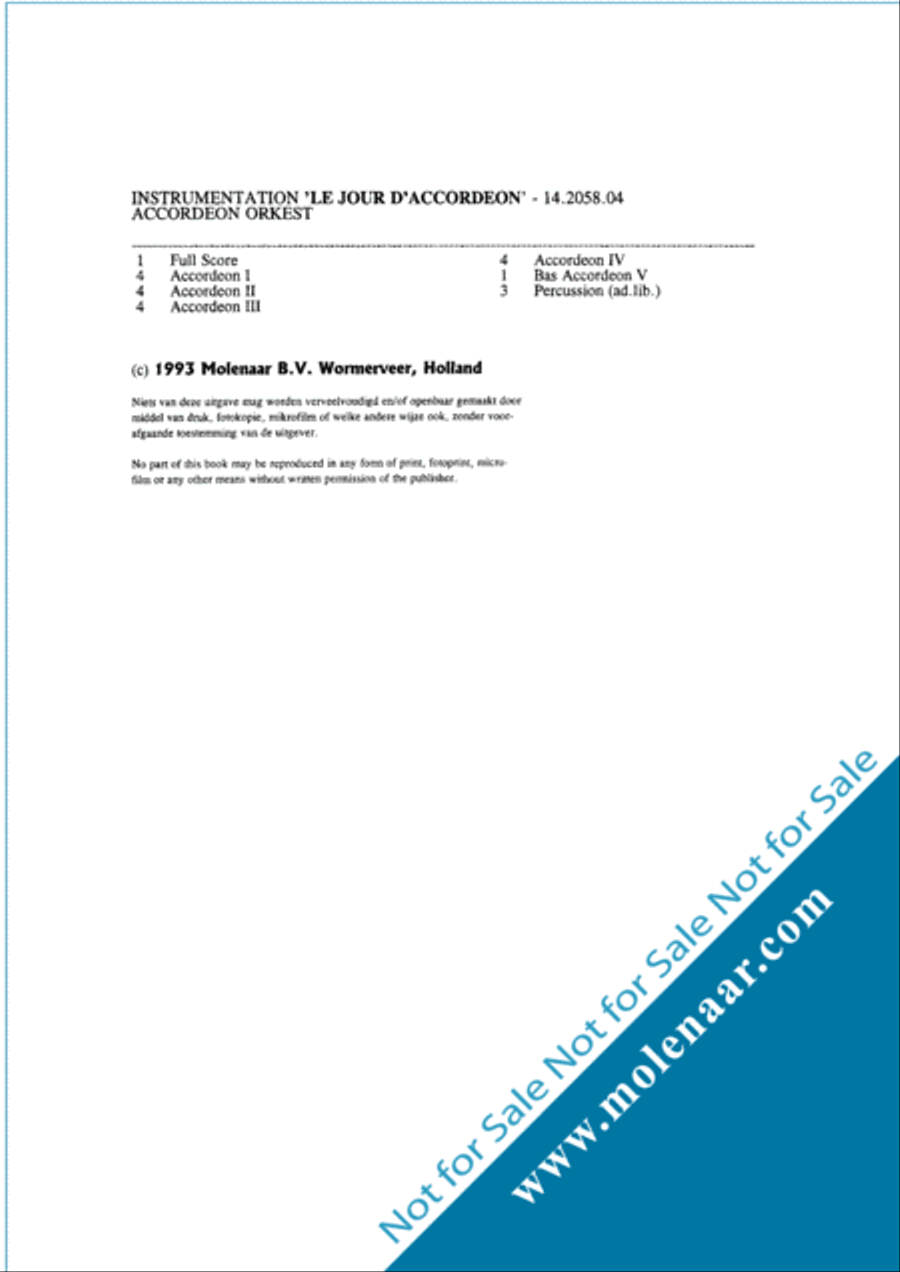 Le Jour D'Accordeon Accordion Orchestra scores gallery preview page 4