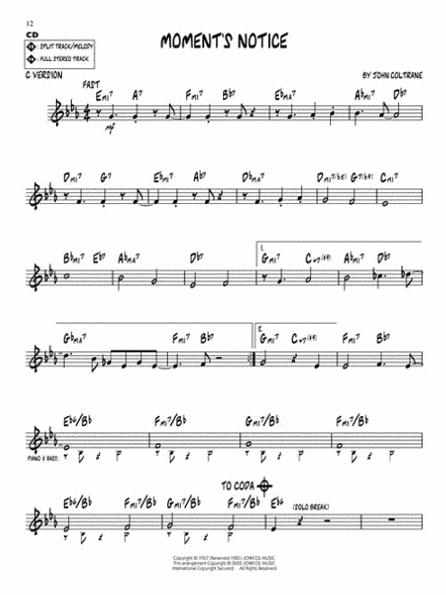 John Coltrane - Volume 13 C Instrument scores gallery preview page 6
