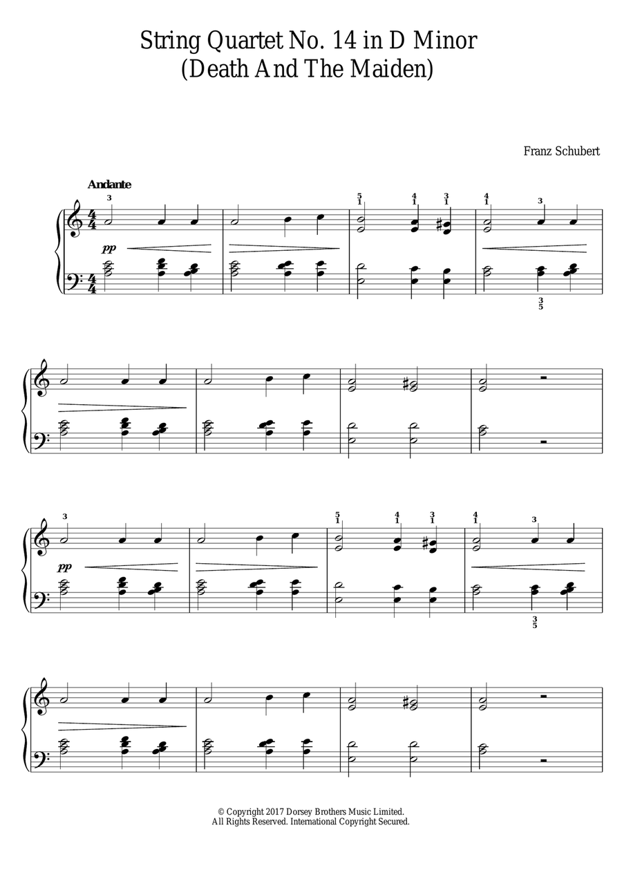 String Quartet No. 14 in D Minor (Death And The Maiden)