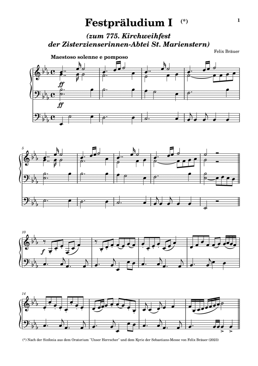 Festpräludium I Organ Solo scores gallery preview page 1