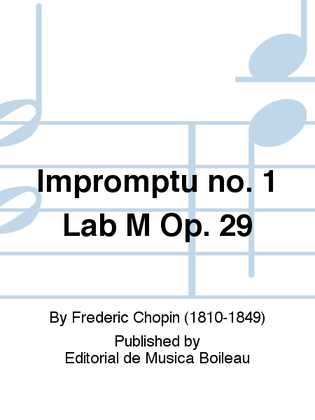 Book cover for Impromptu no. 1 Lab M Op. 29