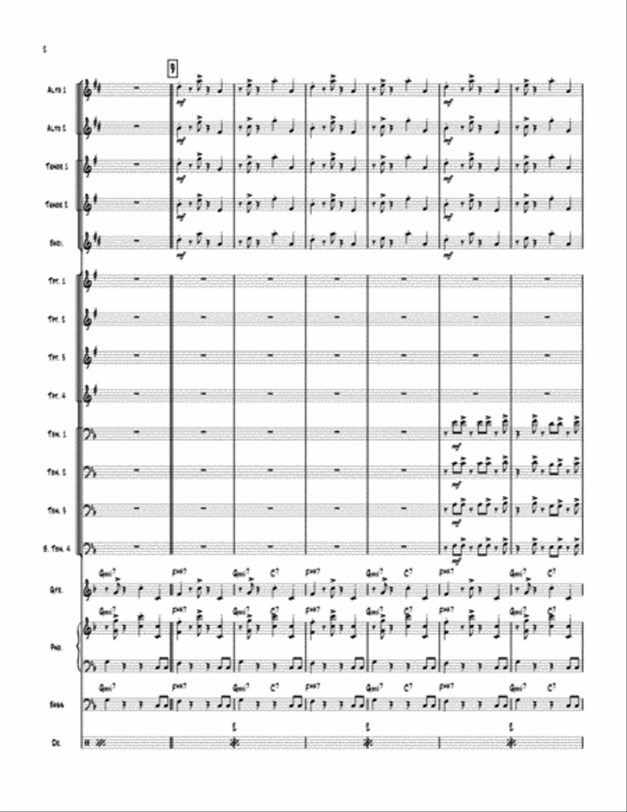 El Baile del Dia Jazz Ensemble scores gallery preview page 3