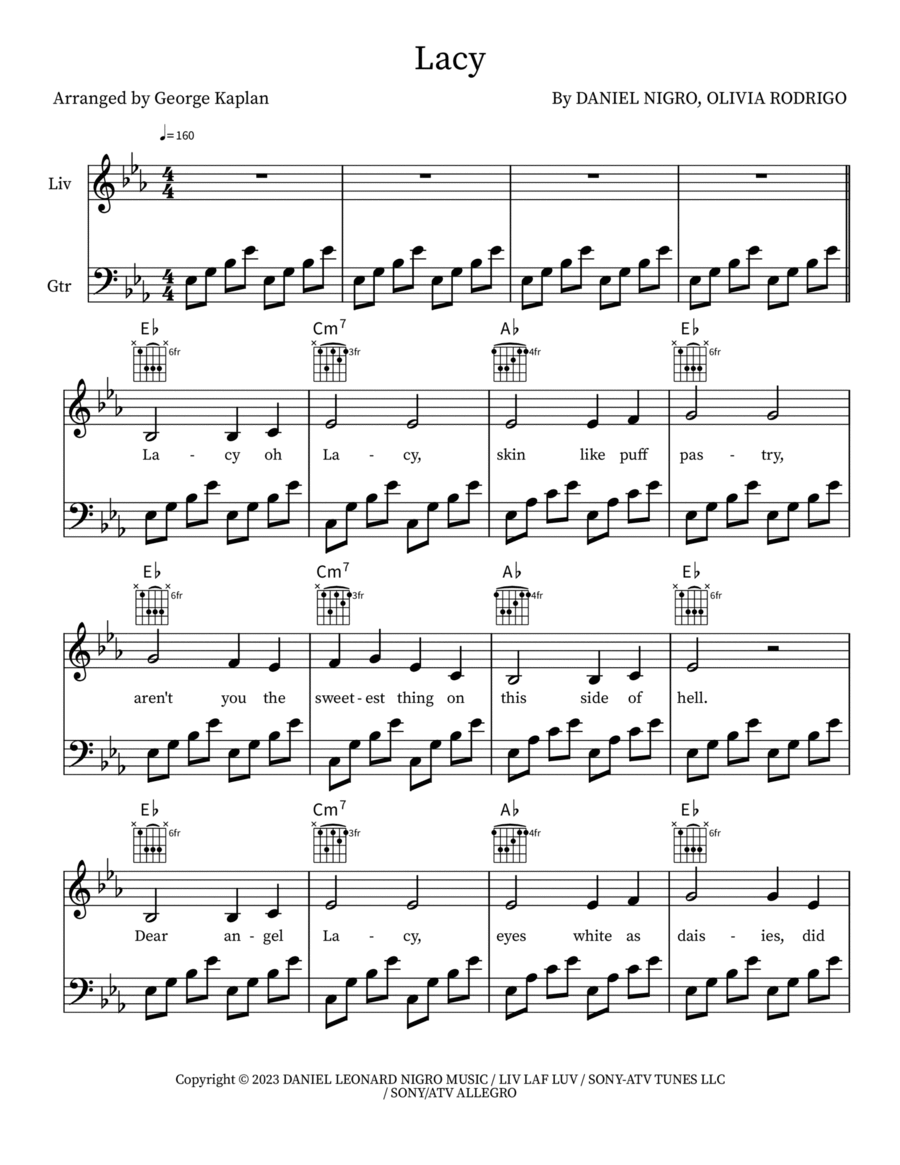 Lacy Lacy Score and Parts scores gallery preview page 1