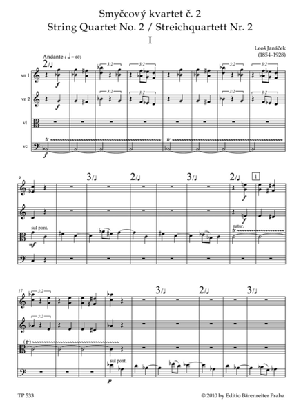Smyccovy kvartet c. 2 No. 2 'Listy duverne'