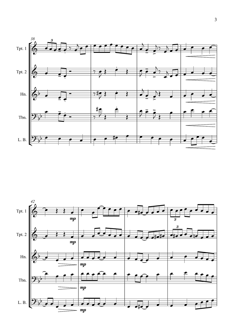 We Wish You A Merry Christmas - Jazz Carol for Brass Quartet Brass Quartet scores gallery preview page 6