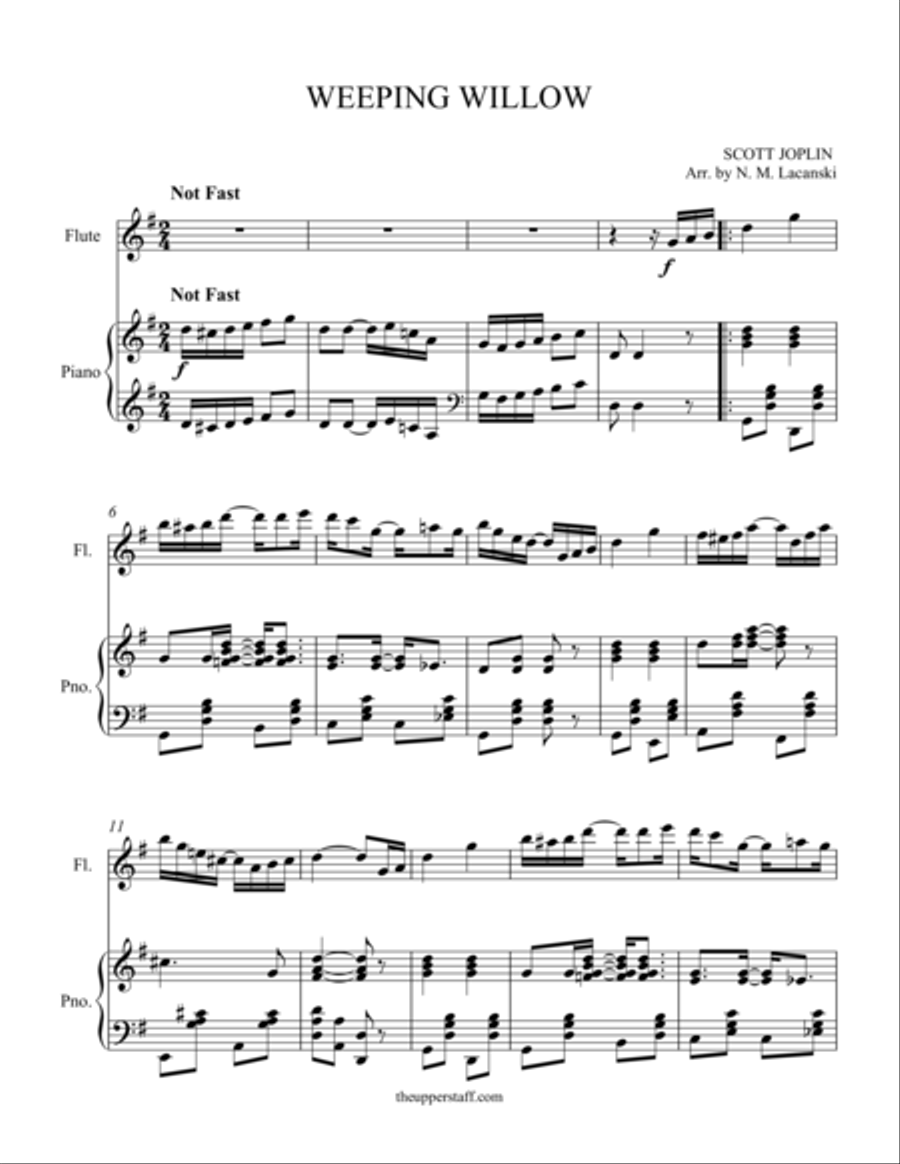 Weeping Willow Flute Solo scores gallery preview page 1