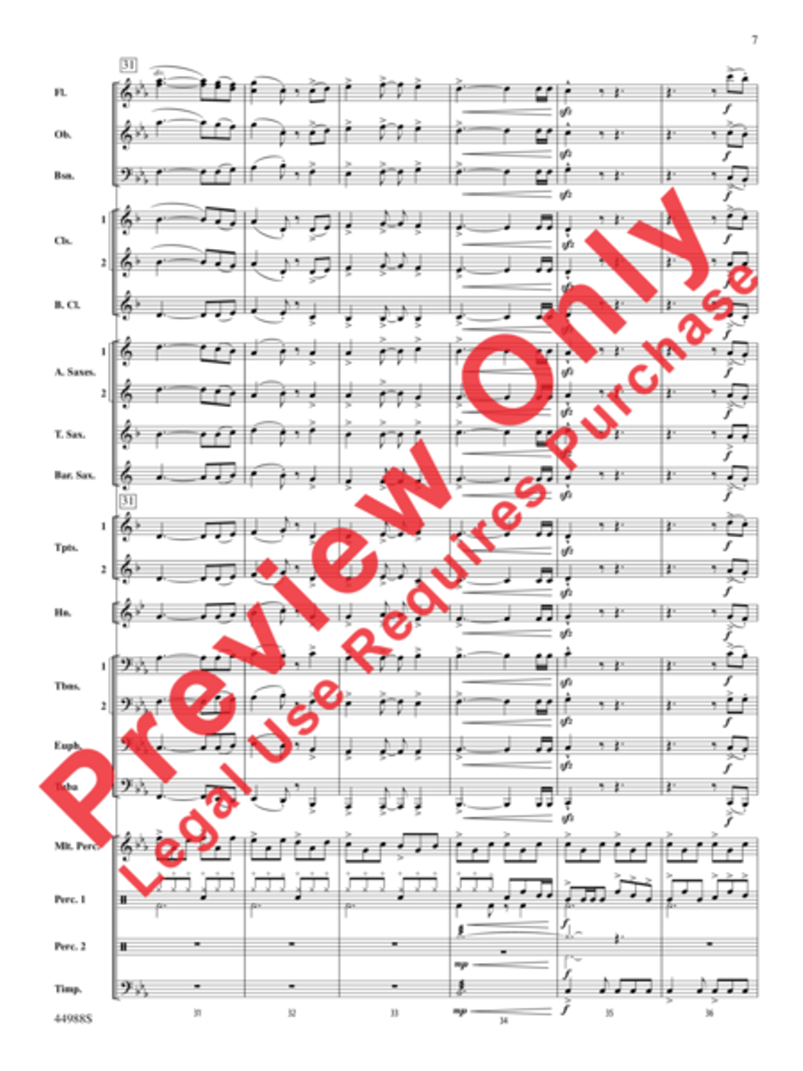 Escape from Dead Raider's Hollow Concert Band scores gallery preview page 8