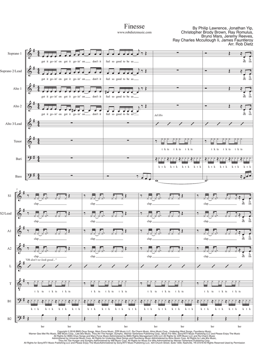Finesse Finesse Divisi scores gallery preview page 1