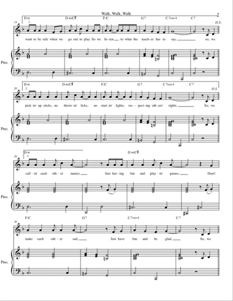 Walk, Walk, Walk Walk, Walk, Walk Voice scores gallery preview page 2