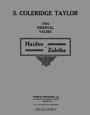 Book cover for Haidee and Zuleika