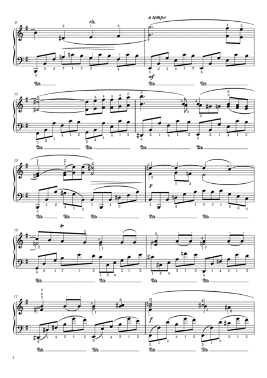 Chopin - Nocturne in E Minor - Op.72 No. 1 - Original With Fingered Piano Solo scores gallery preview page 2