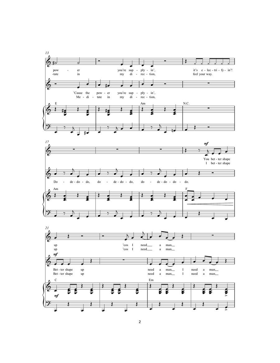 You're The One That I Want 2-Part scores gallery preview page 2