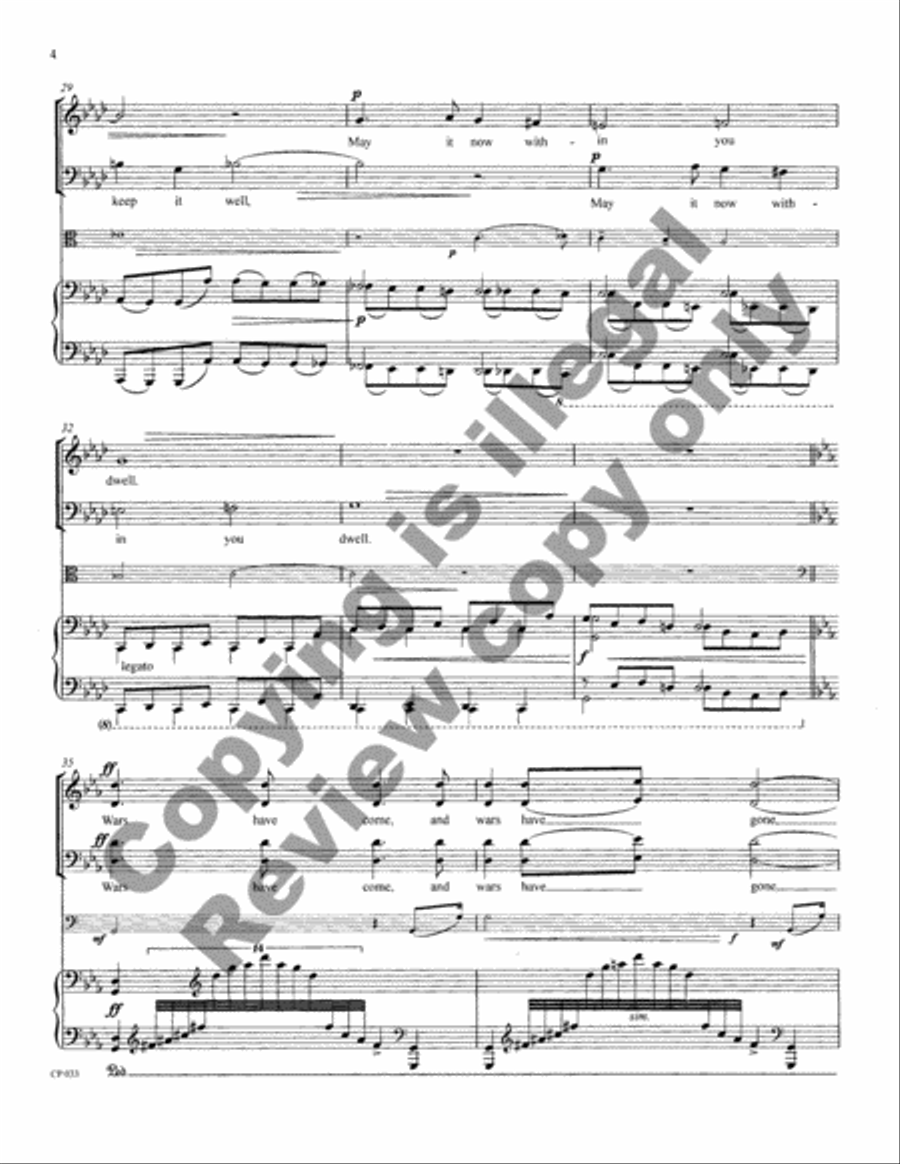 A Prayer 4-Part scores gallery preview page 4