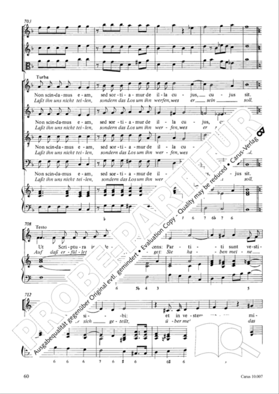 St. John Passion (Johannes-Passion) TB scores gallery preview page 61