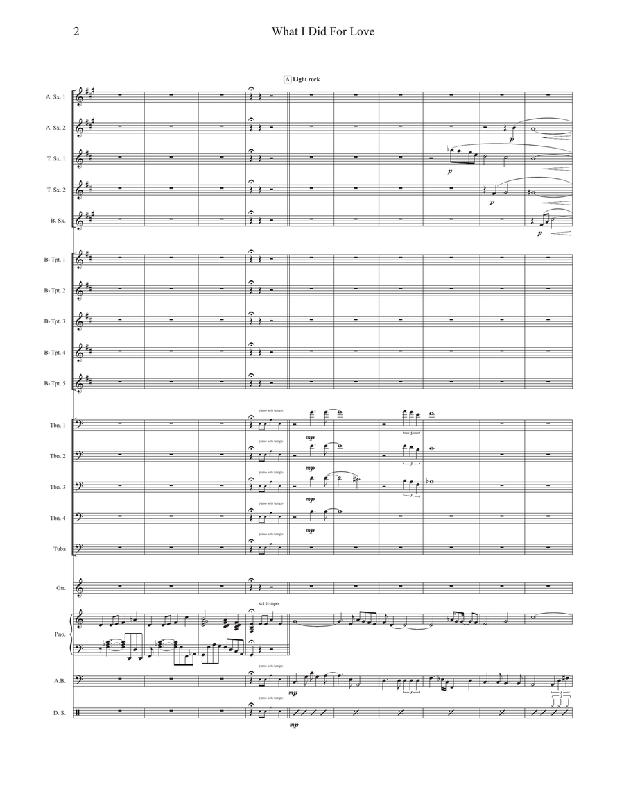 What I Did For Love Jazz Ensemble scores gallery preview page 2