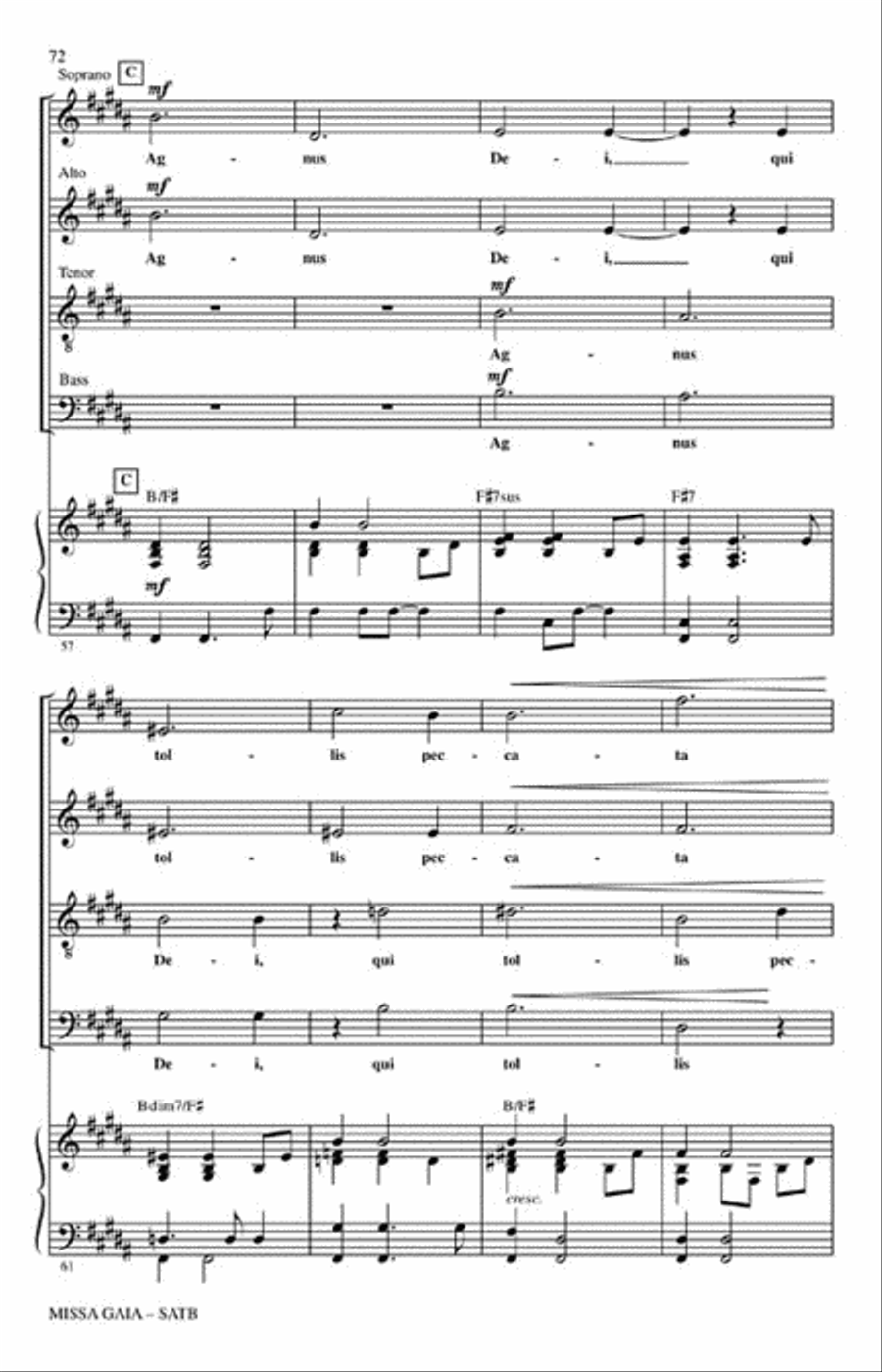 Missa Gaia (Earth Mass) 4-Part scores gallery preview page 5
