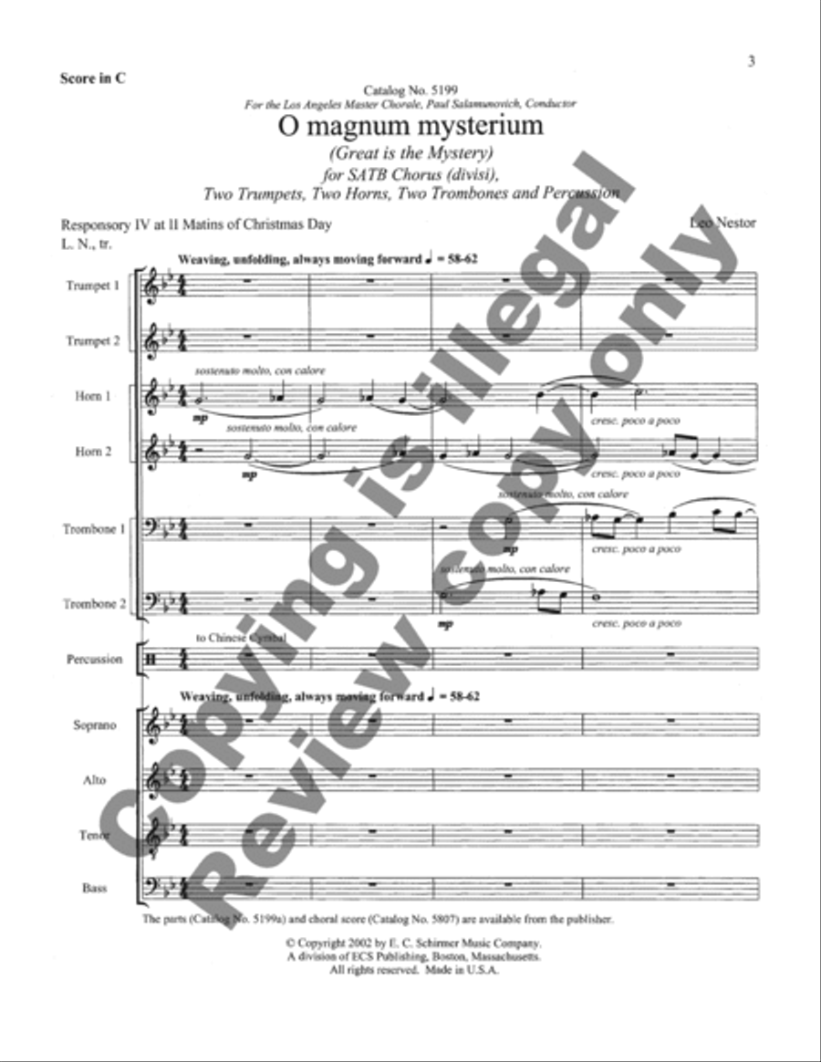 O Magnum Mysterium (Full Score) Choir scores gallery preview page 22