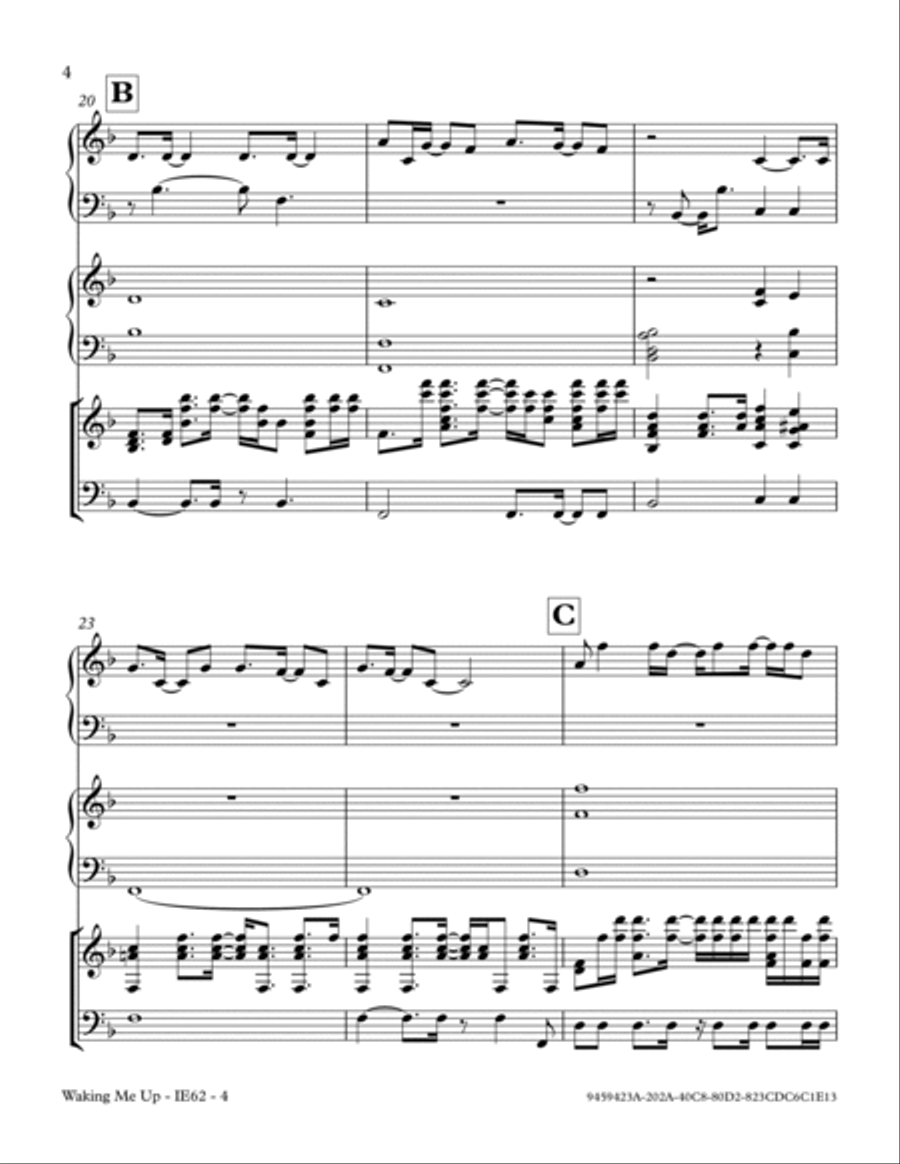 Waking Me Up Small Ensemble scores gallery preview page 4