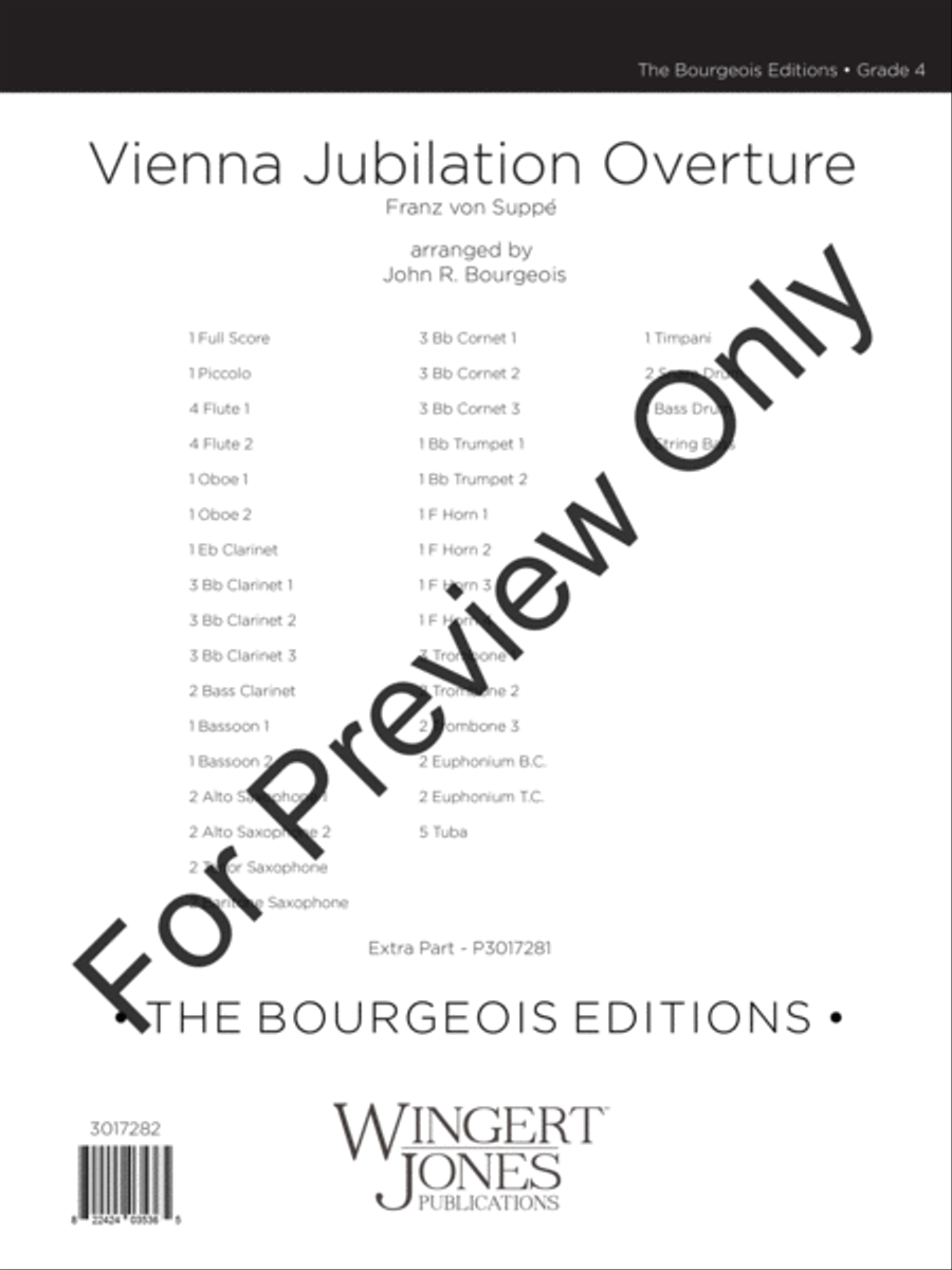 Vienna Jubilation Overture Concert Band scores gallery preview page 2