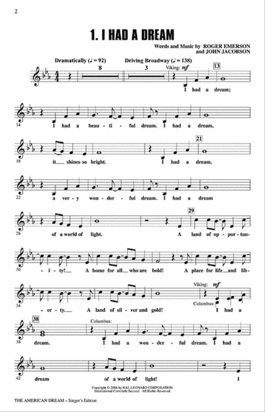 The American Dream The American Dream Choir scores gallery preview page 2