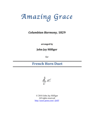 Book cover for Amazing Grace for French Horn Duet