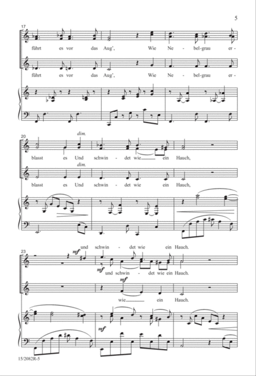Wie Melodien zieht es mir SSA scores gallery preview page 5