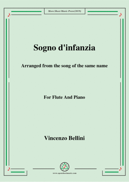 Bellini-Sogno d'infanzia,for Flute and Piano image number null