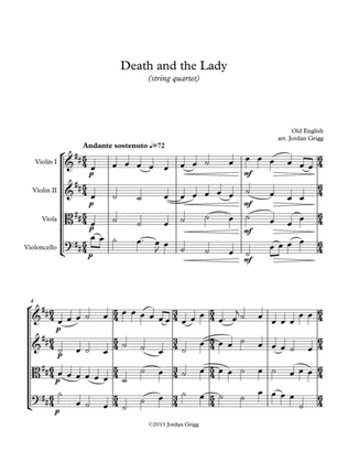 Book cover for Death and the Lady (string quartet)