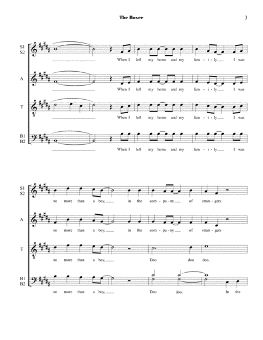 The Boxer 4-Part scores gallery preview page 3