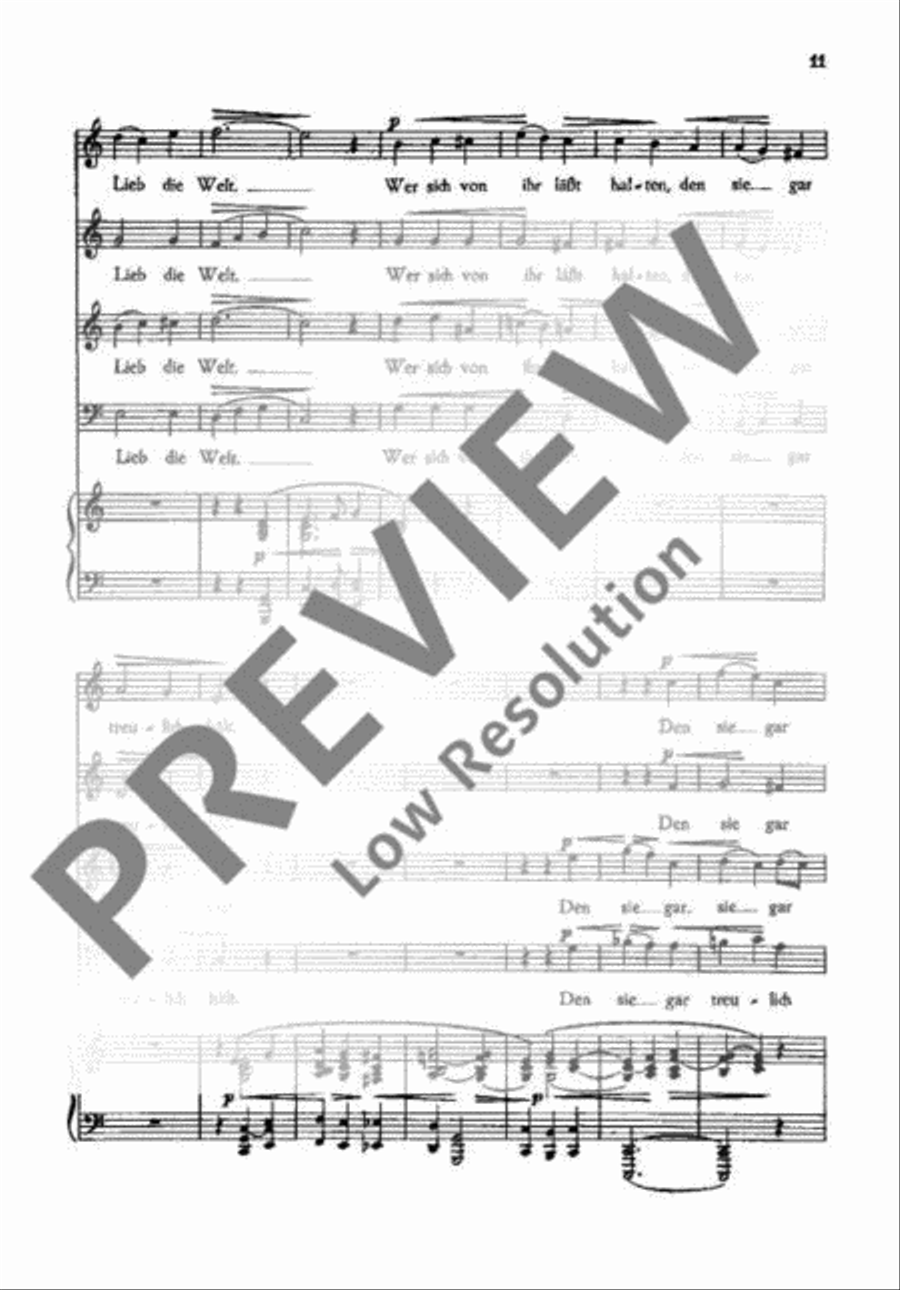 Drei Chöre 4-Part scores gallery preview page 14
