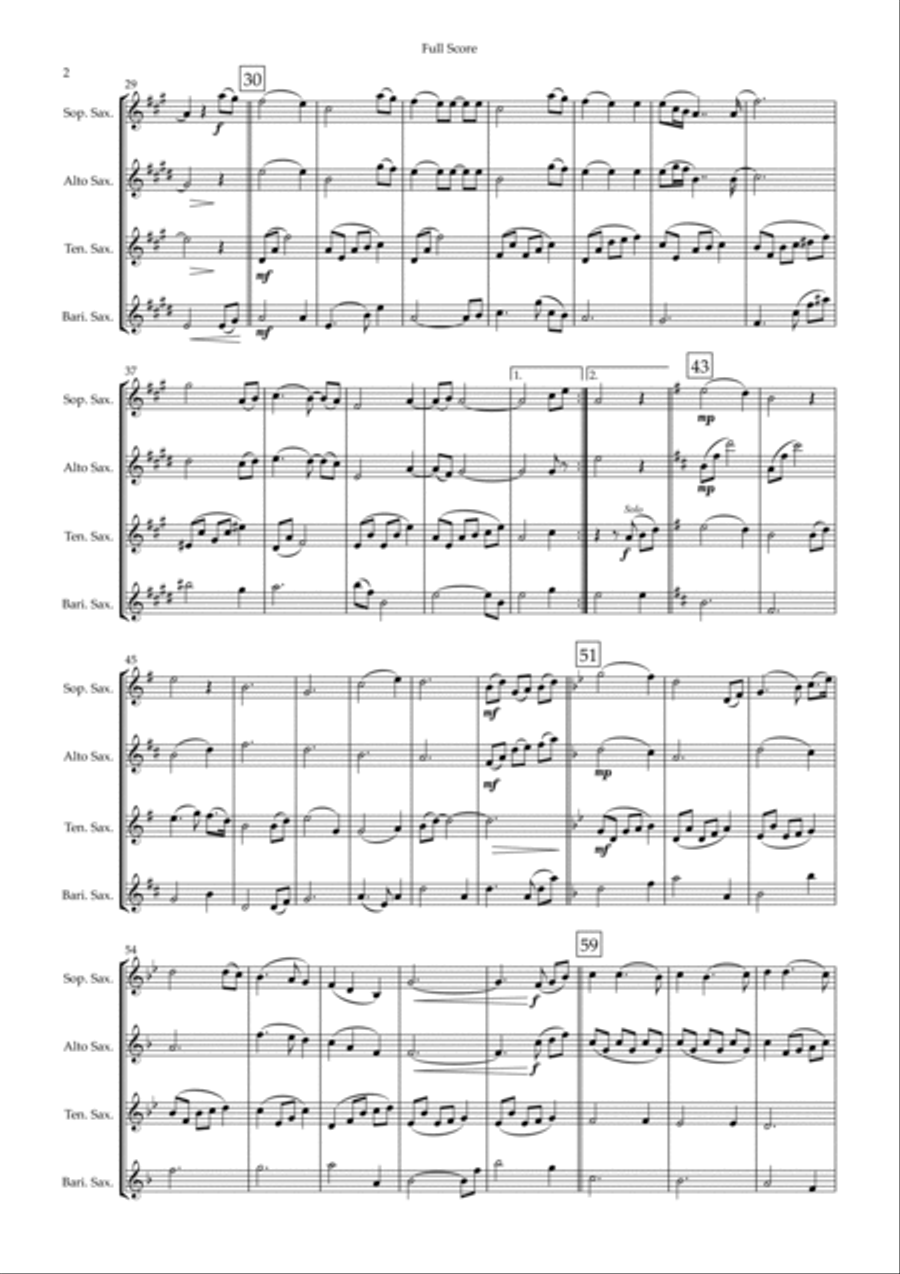 It Is You (i Have Loved) It Is You (i Have Loved) Saxophone Quartet scores gallery preview page 2