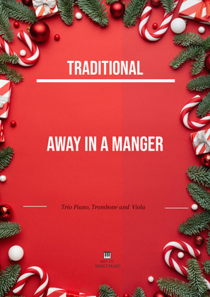 Traditional - Away In A Manger (Trio Piano, Trombone and Viola) with chords