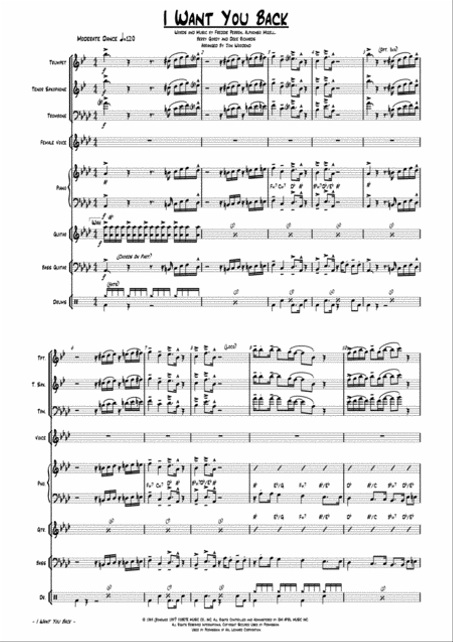 I Want You Back Jazz Ensemble scores gallery preview page 4