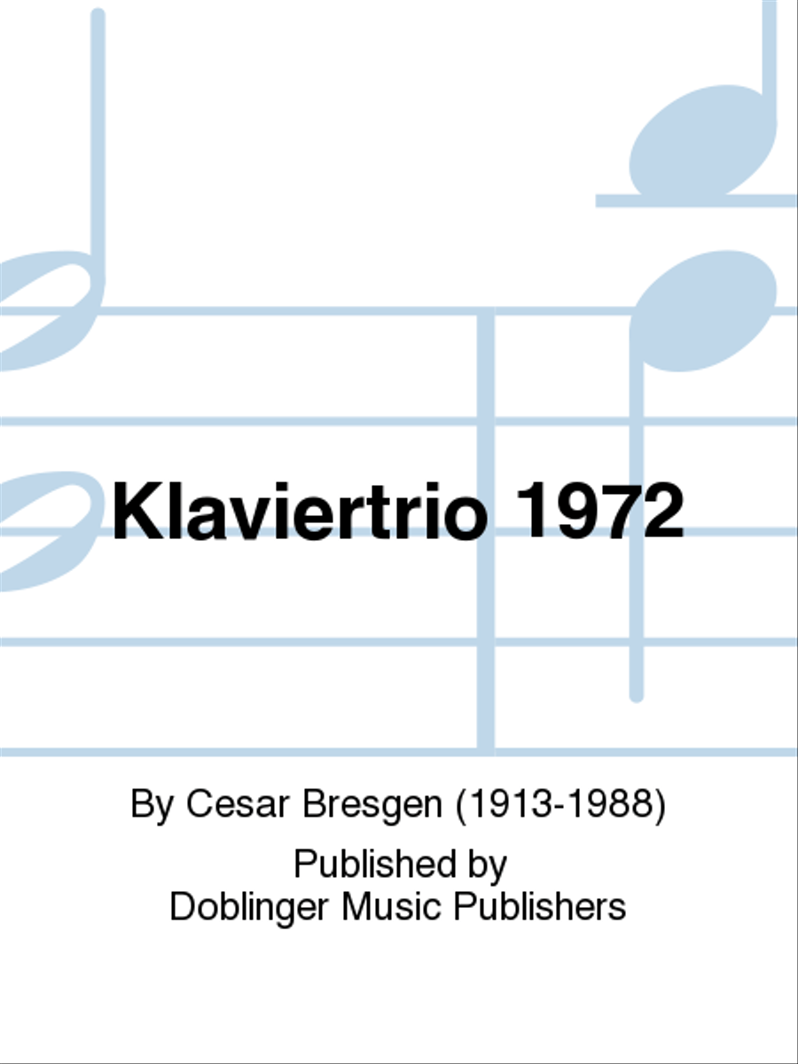 Klaviertrio 1972