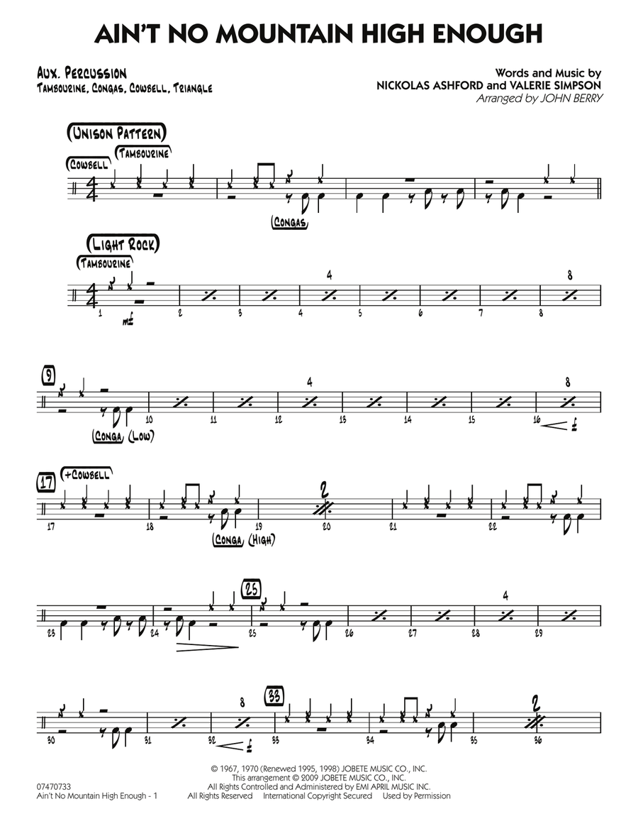 Ain't No Mountain High Enough - Aux Percussion